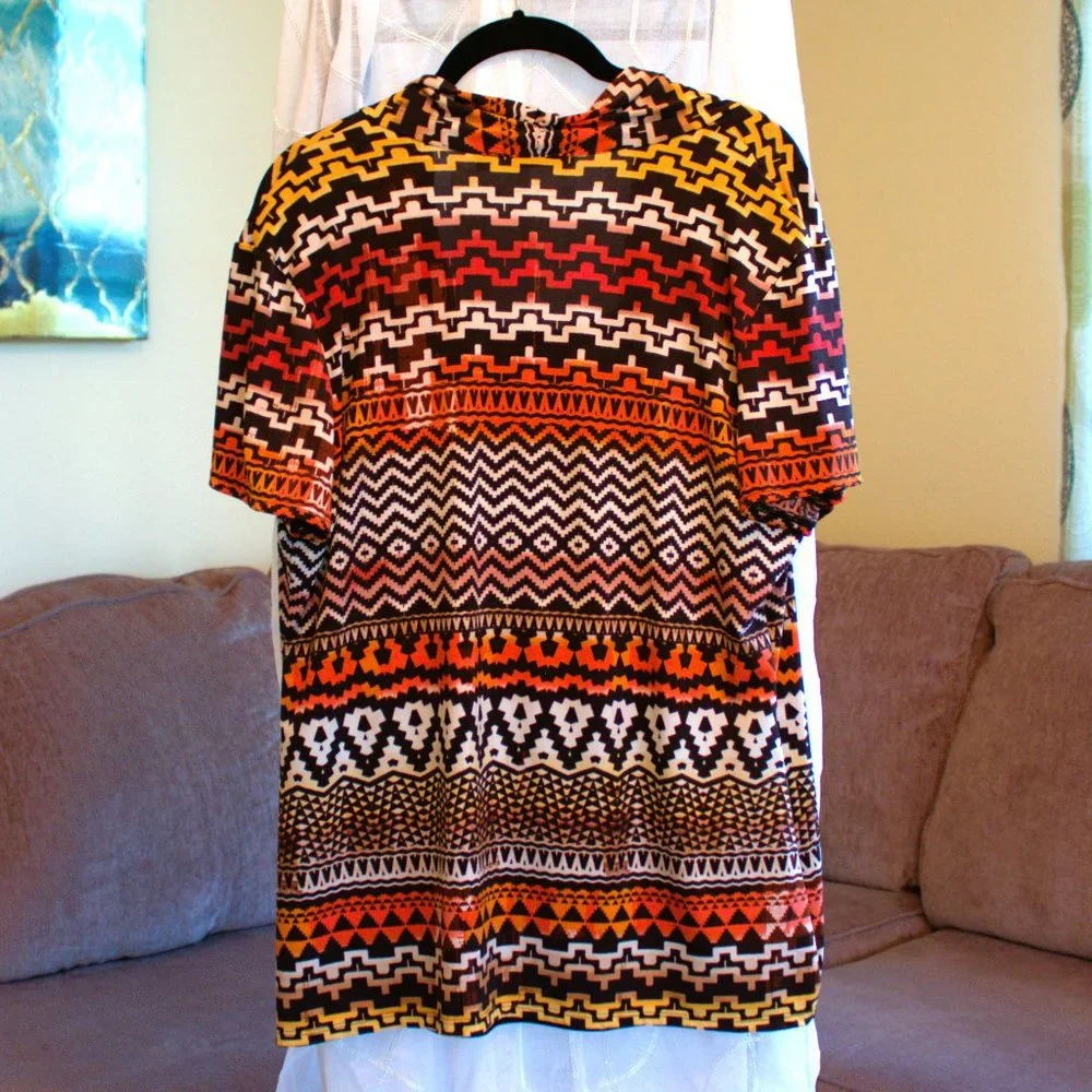 Notations | Multi Pattern Short Sleeve Top - Picture 2 of 6